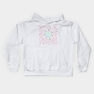 Cycle around the world Kids Hoodie